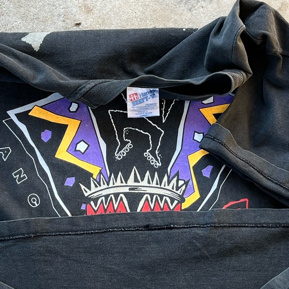 VANCOUVER VOODOO VINTAGE 90s single stitch hockey sports shirt hanes beefy faded - Picture 4 of 4